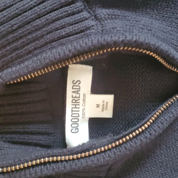Goodthreads navy color quarter zip sweater - Picture 2 of 6